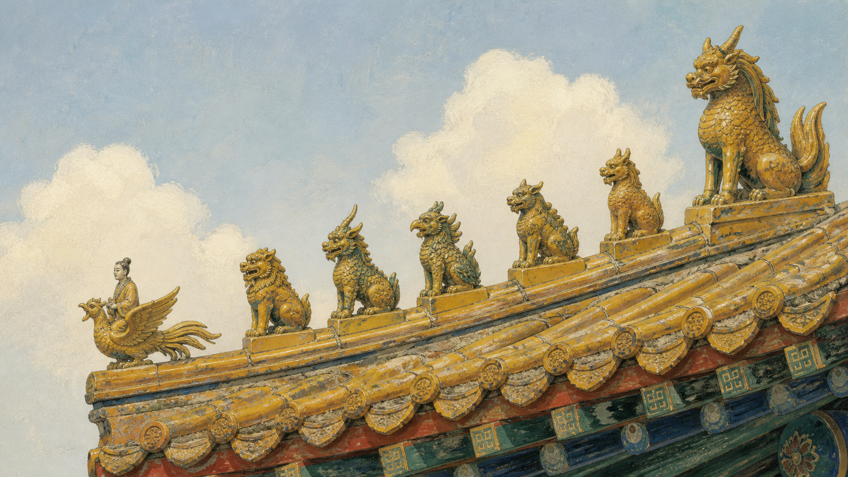 Chinese roof ridge beasts