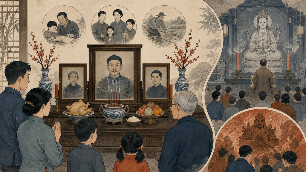 祭祖等于“祖先崇拜”吗?的原创解释性配图